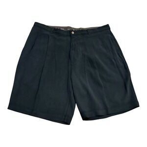 Tommy Bahama Men's 40 Pleated Chino Shorts 100% Silk Black Beach Casual Preppy‎